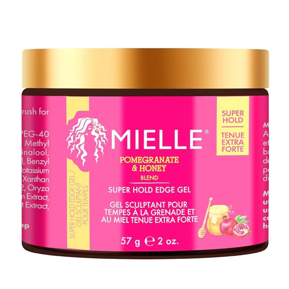 Mielle Pomegranate & Honey Super Hold Edge Gel 57g | Smooth Edges & Strong Hold