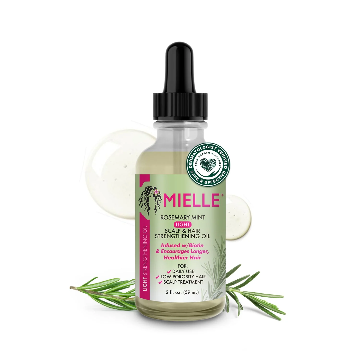 Mielle Rosemary Mint Light Scalp & Hair Oil 59ml | Strengthening & Nourishing