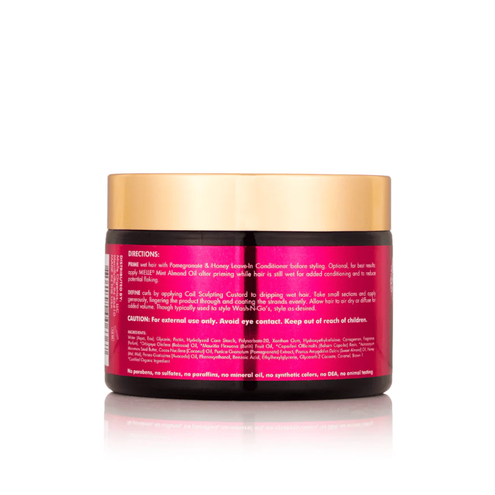 Mielle Pomegranate & Honey Coil Custard 12oz | Define, Hydrate & Frizz Control - Image 2