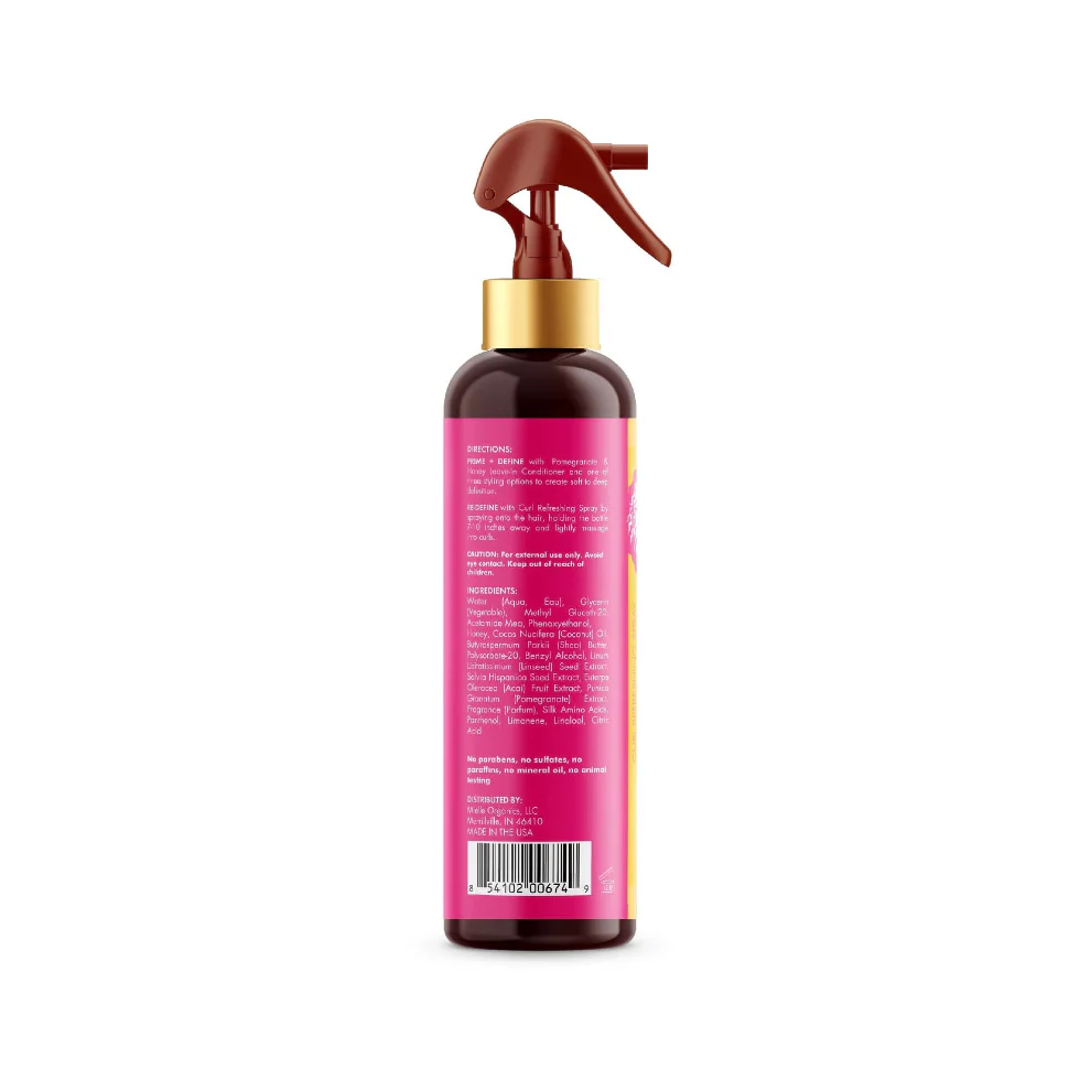 Mielle Pomegranate & Honey Curl Refreshing Spray 8oz | Hydrate & Define Curls - Image 2