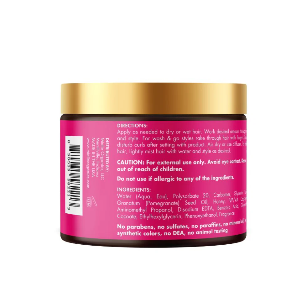 Mielle Pomegranate & Honey Maximum Hold Gel Styler 16oz | Define & Control Curls - Image 2