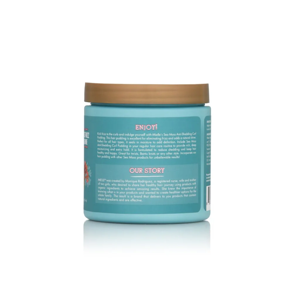 Mielle Sea Moss Curl Pudding 8oz | Anti-Shedding & Frizz Control Styling Cream - Image 2