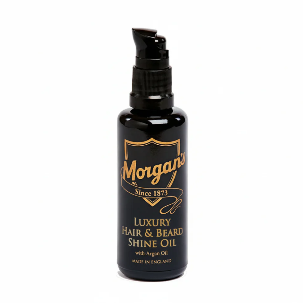 Morgan’s Hair & Beard Shine Oil 50ml | Argan Oil Frizz Control & Smooth Finish