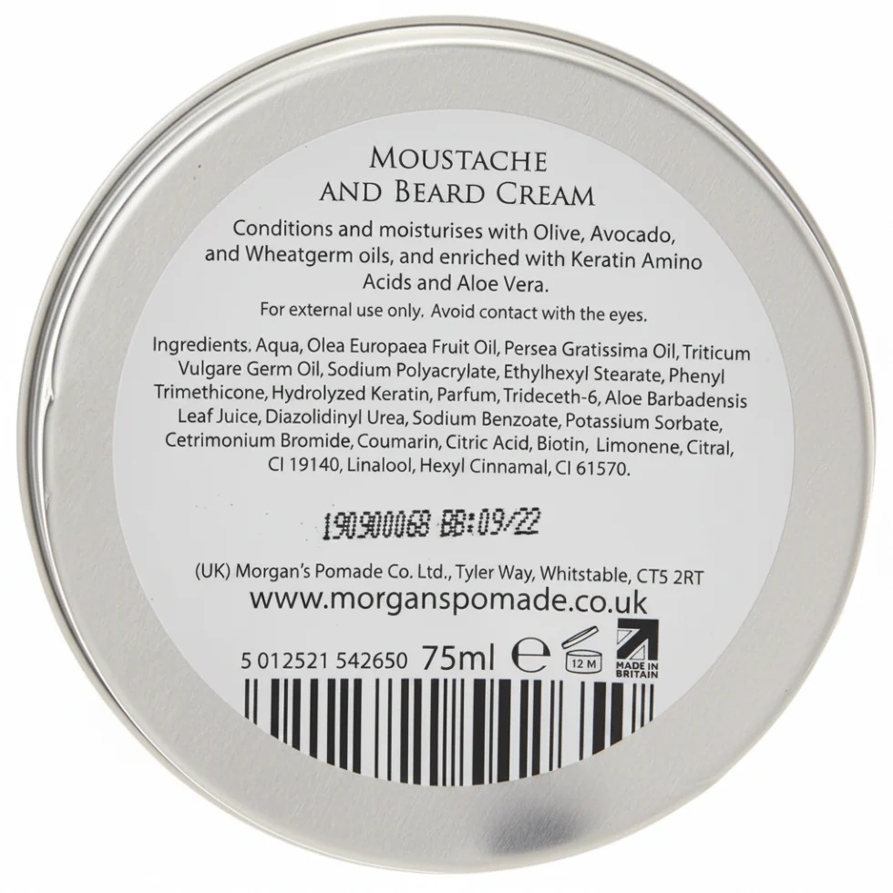 Morgan’s Moustache & Beard Cream 75ml | Softening Moisturising Beard Care - Image 3