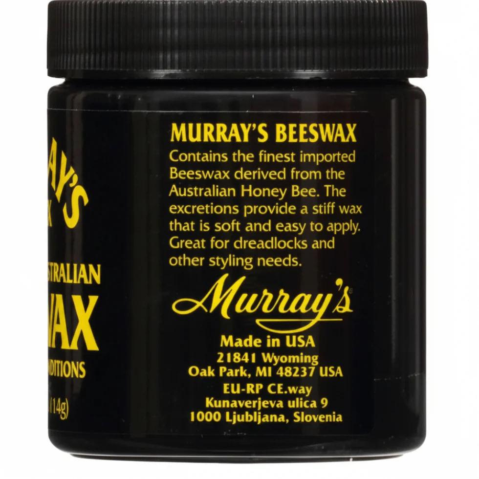 Murray’s Black Beeswax 4oz | Strong Hold & Shine Hair Styling Wax - Image 2
