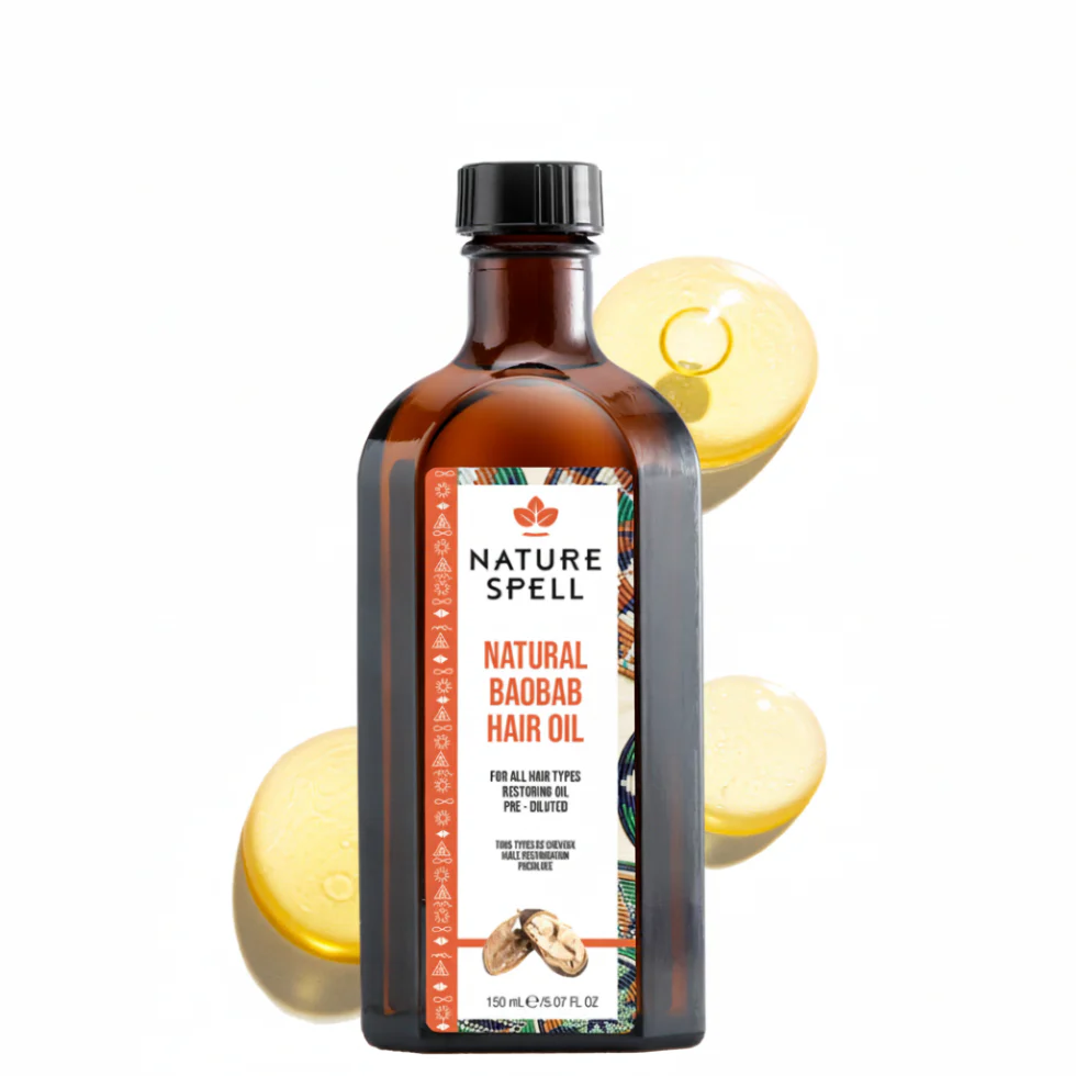 Nature Spell Baobab Oil 150ml | Hair & Skin Deep Nourishing Repair Oil