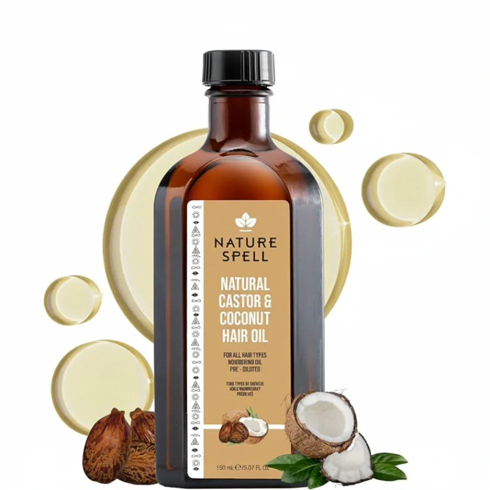 Nature Spell Castor & Coconut Oil 150ml | Hair Growth & Deep Nourishment Oil
