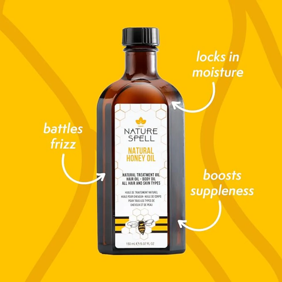 Nature Spell Honey Oil 150ml | Hair & Skin Deep Moisturizing Nourishing Oil - Image 3