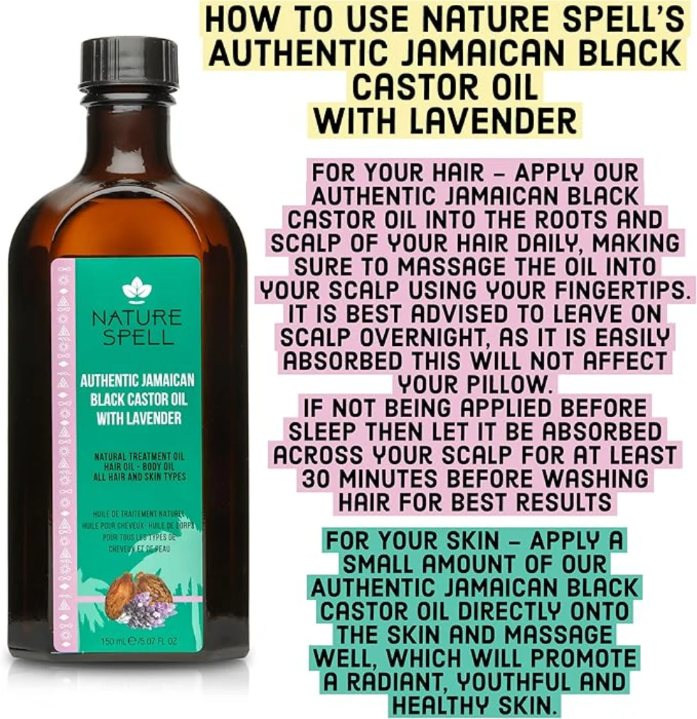 Nature Spell Jamaican Black Castor Oil Lavender 150ml | Hair & Skin Care - Image 2