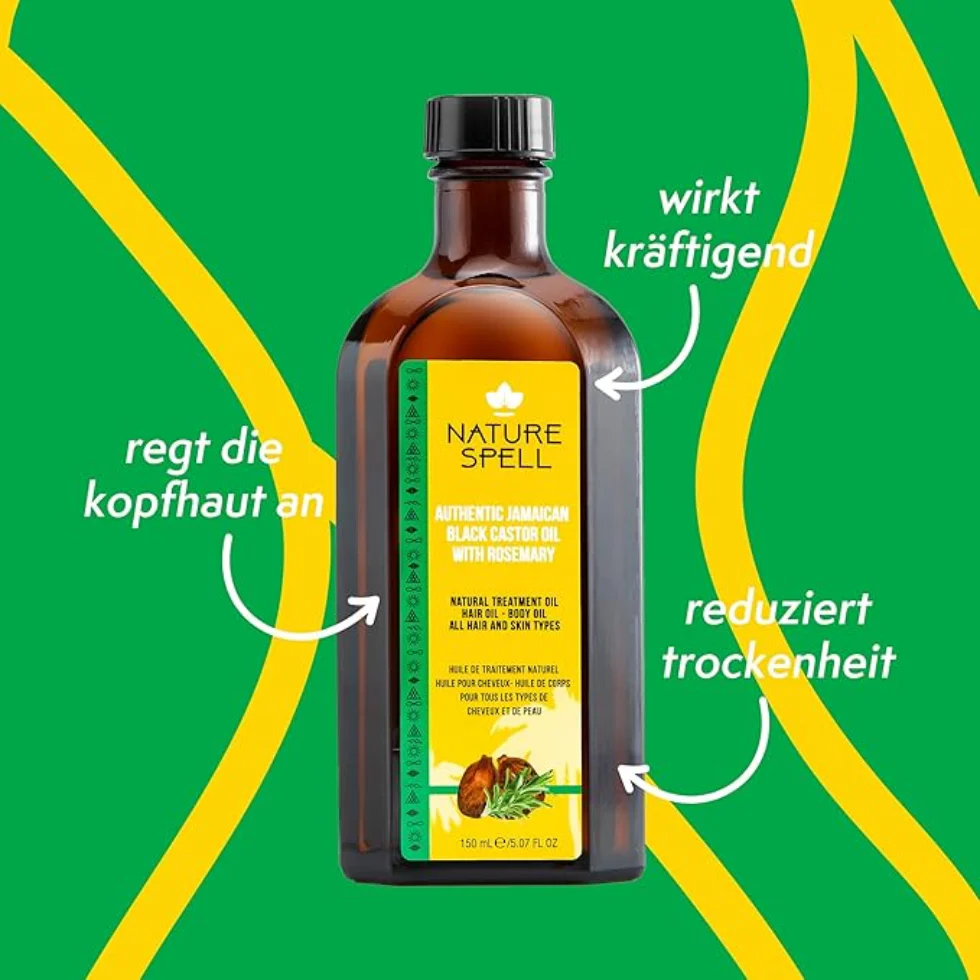 Nature Spell Jamaican Black Castor Oil Rosemary 150ml | Hair Growth Oil - Image 3