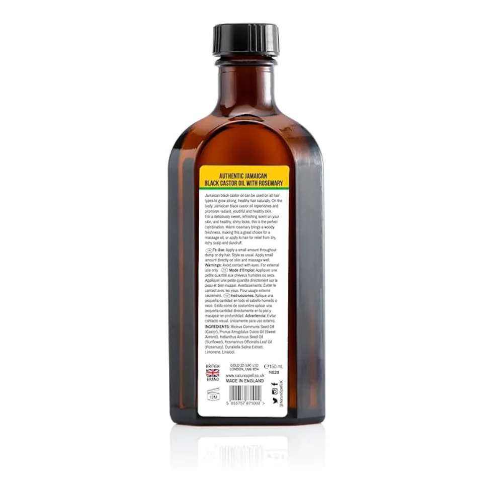 Nature Spell Jamaican Black Castor Oil Rosemary 150ml | Hair Growth Oil - Image 4
