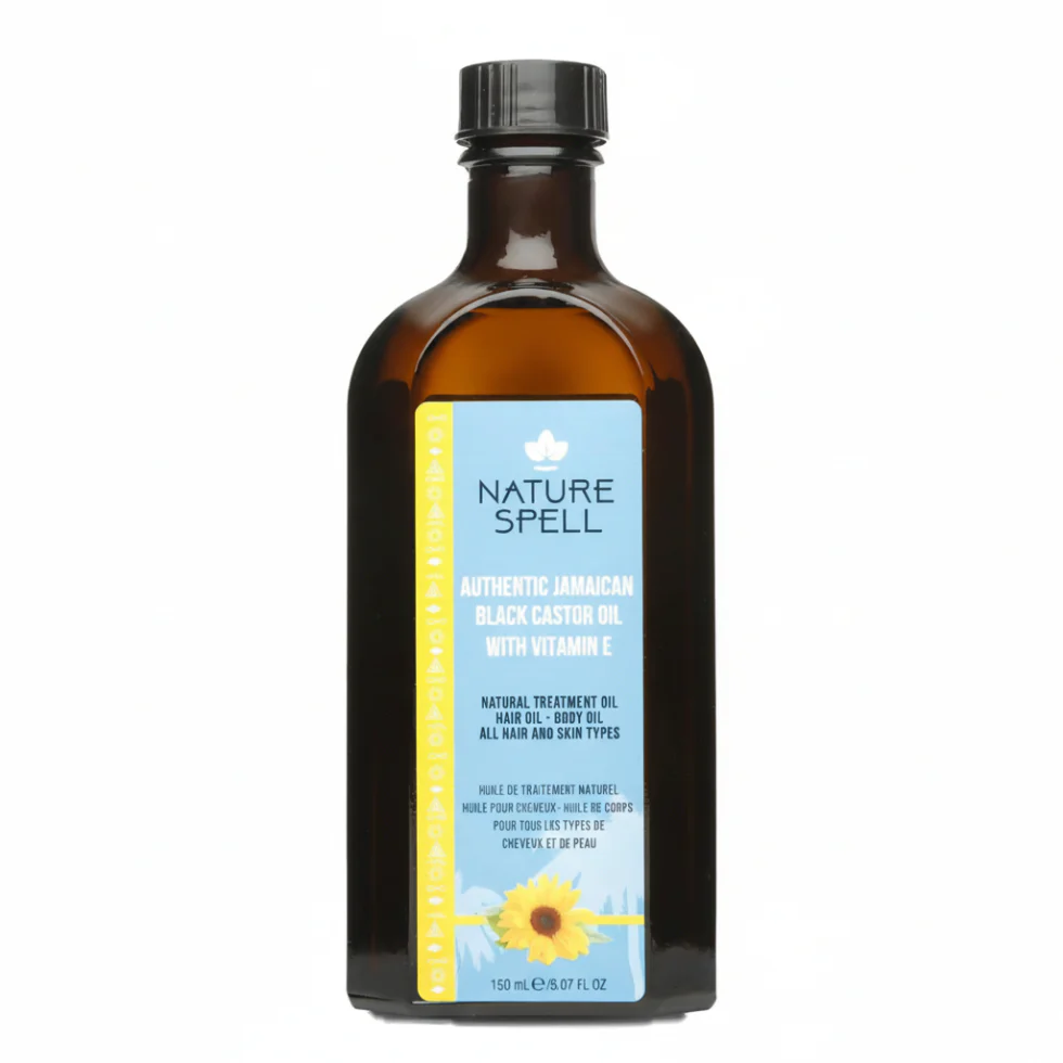 Nature Spell Jamaican Black Castor Oil 150ml | Hair & Skin Strengthening Oil