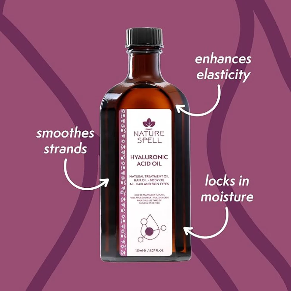 Nature Spell Hyaluronic Acid Oil 150ml | Deep Hair & Skin Hydration - Image 2