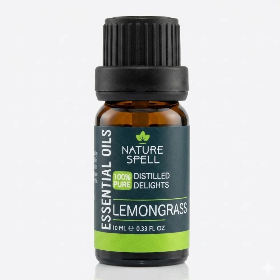 Nature Spell Lemongrass Essential Oil 10ml | Scalp & Skin Refresh Oil