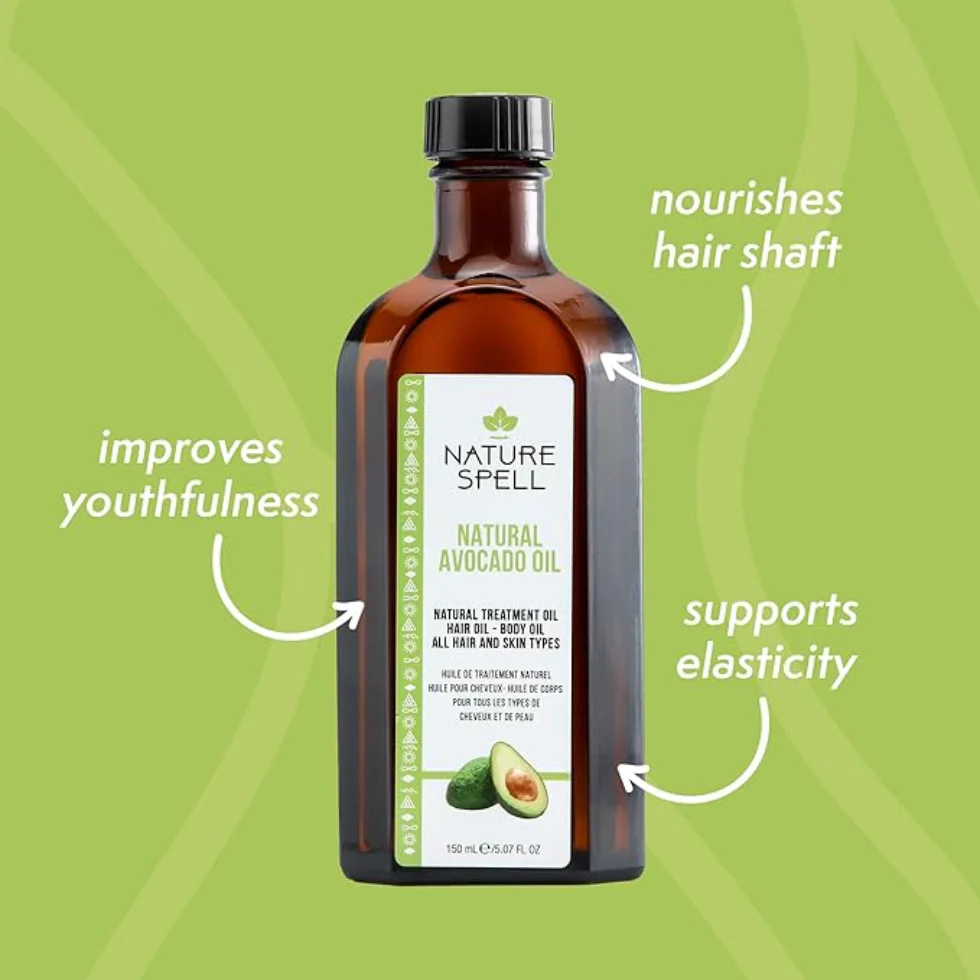 Nature Spell Avocado Oil 150ml | Hair & Skin Deep Nourishing Repair Oil - Image 3