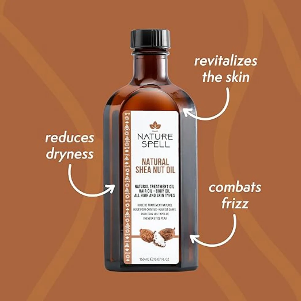 Nature Spell Shea Nut Oil 150ml | Hair & Skin Deep Nourishing Moisturizer - Image 3