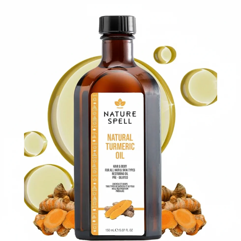 Nature Spell Turmeric Oil 150ml | Hair & Skin Brightening Nourishing Oil