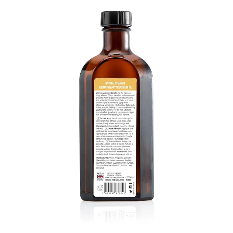 Nature Spell Vitamin E Oil 150ml | Hair & Skin Nourishing Repair Oil - Image 4