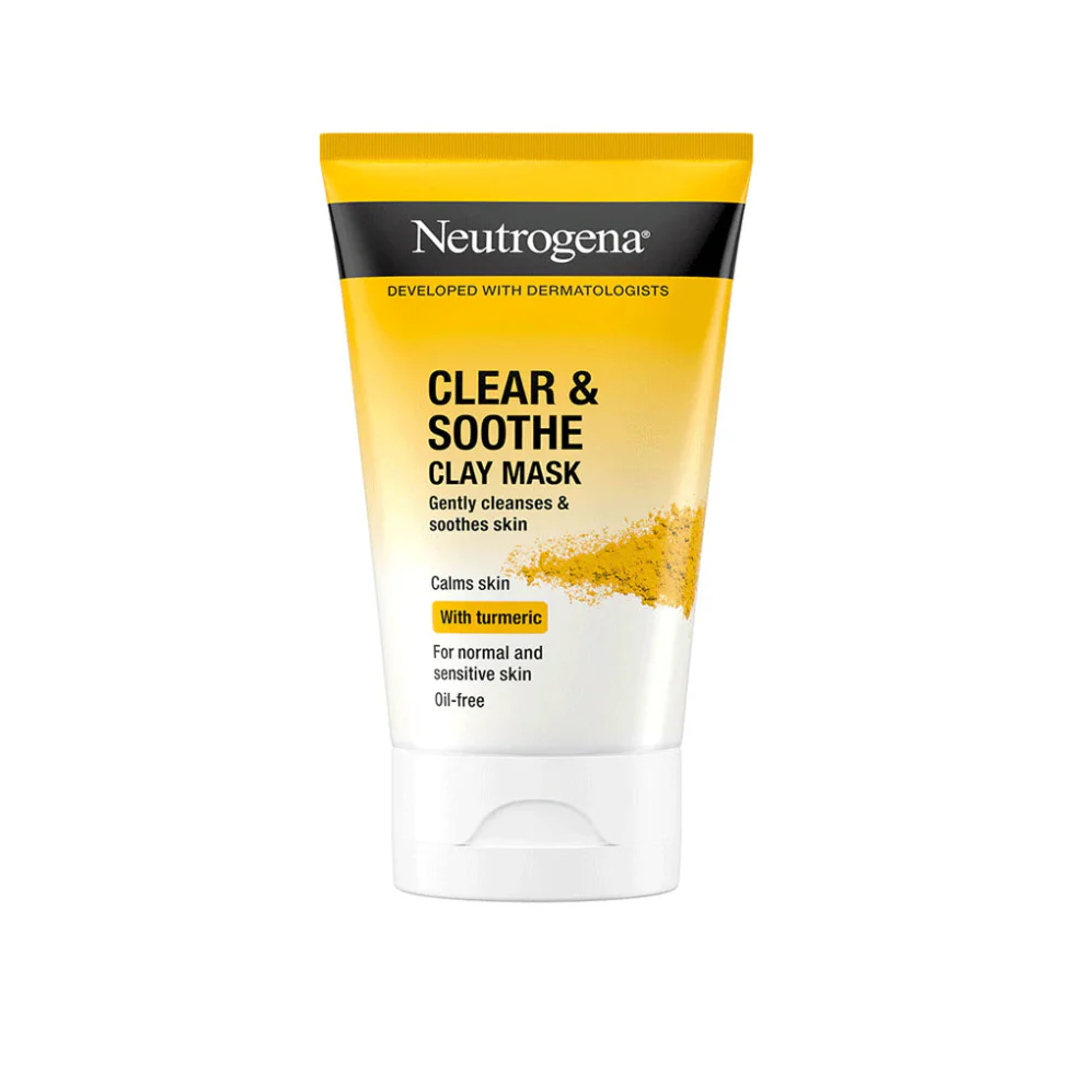 Neutrogena Clear & Soothe Clay Mask | Turmeric Oil Control Soothing Face Mask