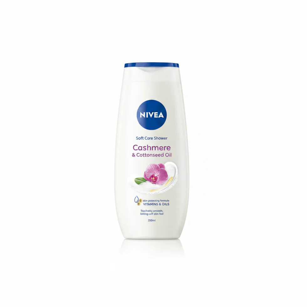 NIVEA Cashmere & Cotton Seed Oil Shower Gel 250ml | Soft Hydrating Body Wash