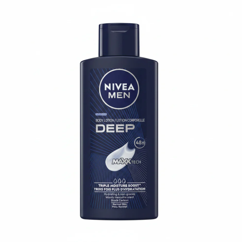 Nivea Men Deep Body Lotion 400ml | Intensive Hydration & Skin Care