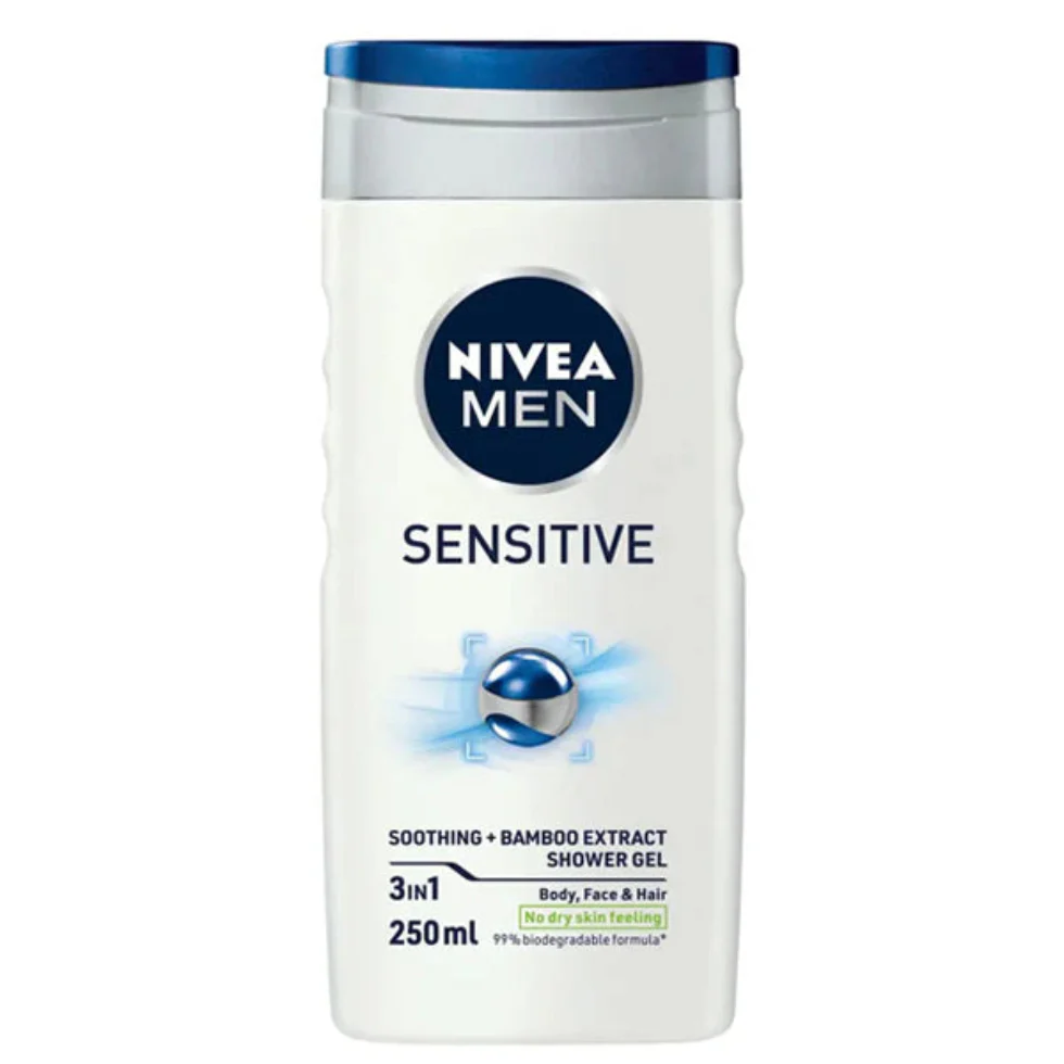 Nivea Men Sensitive Body Wash 250ml | Gentle Shower Gel for Sensitive Skin