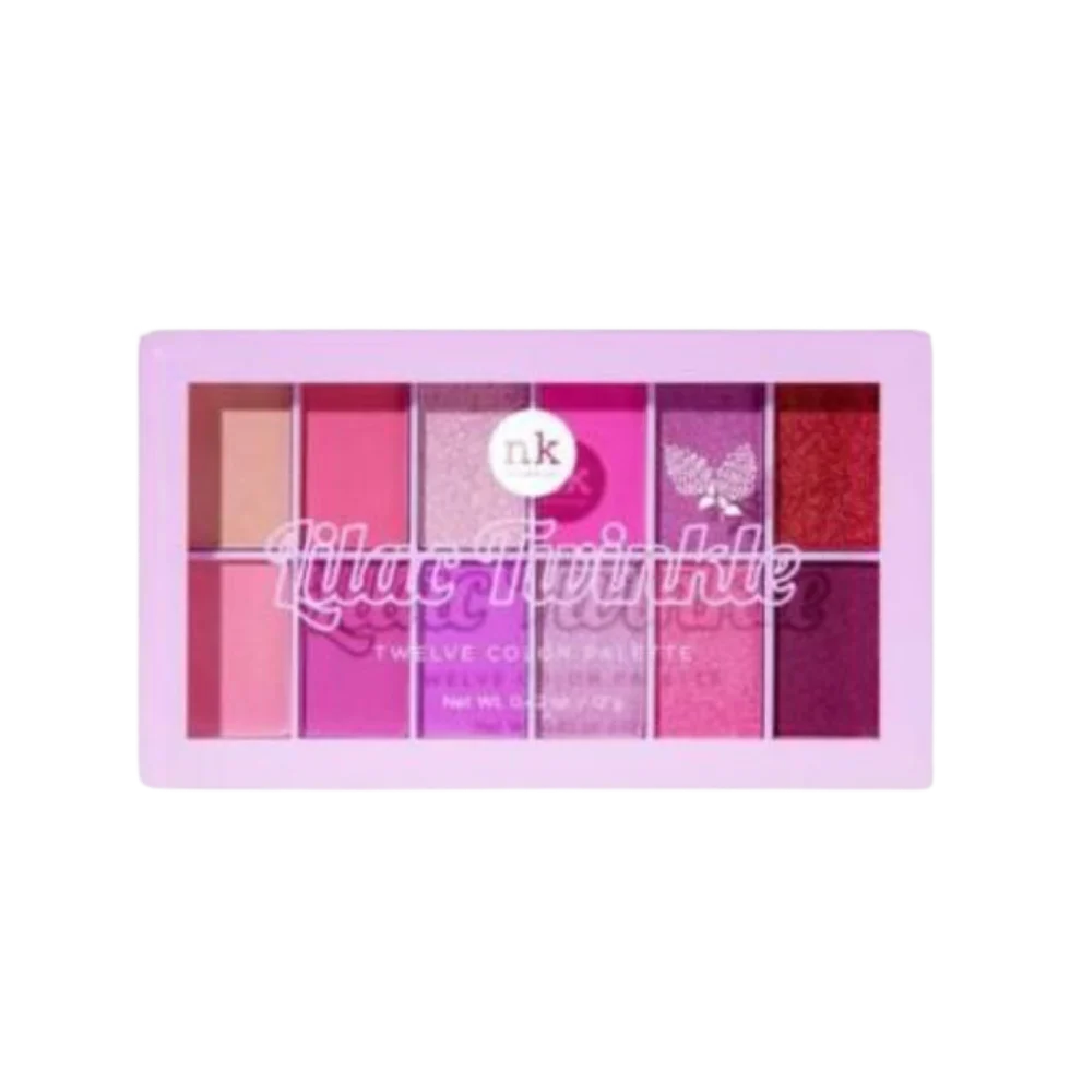 NK Makeup Lilac Twinkle 12 Color Eyeshadow Palette | Matte & Shimmer Shades