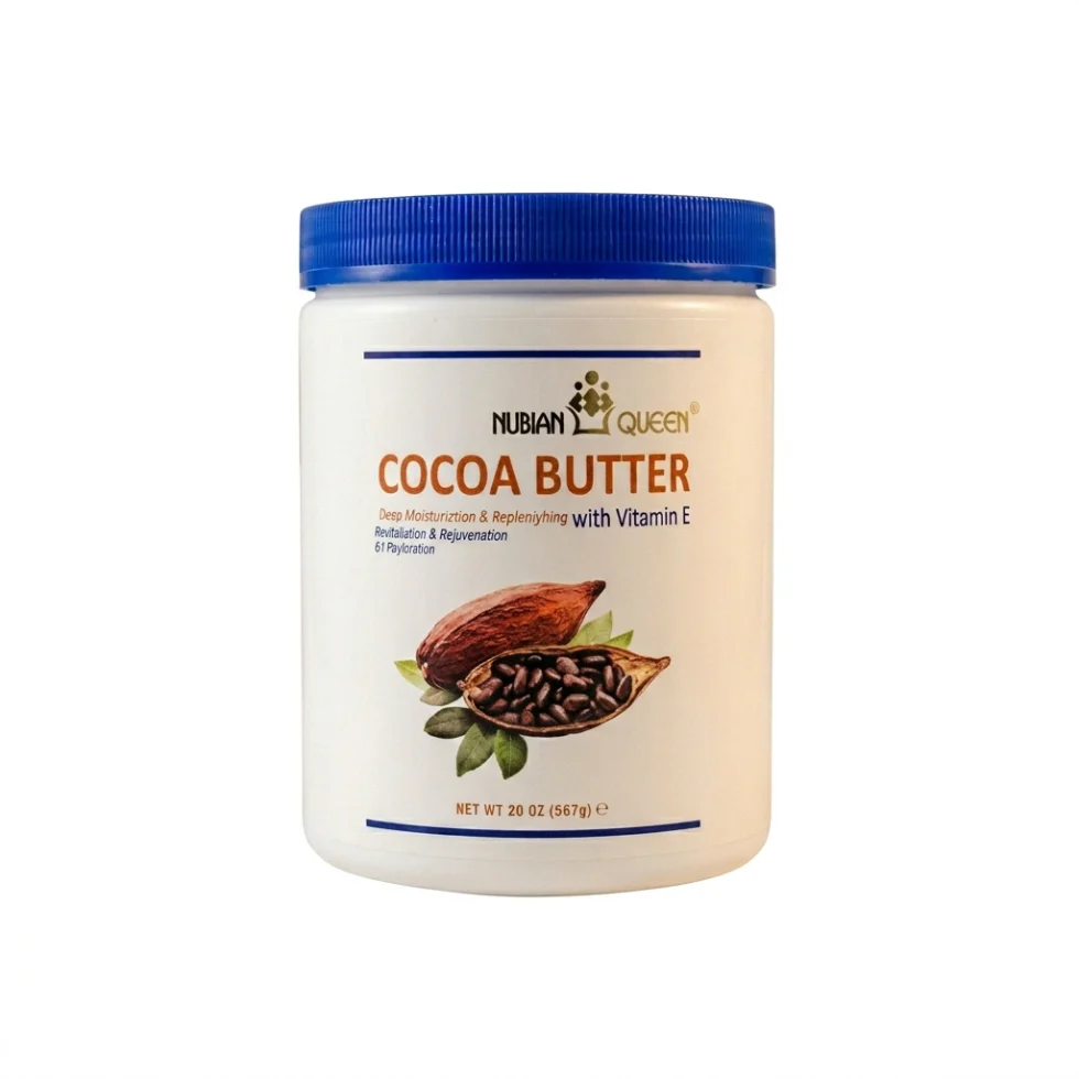 Nubian Queen Cocoa Butter Cream 20oz | Vitamin E Moisturizing Care
