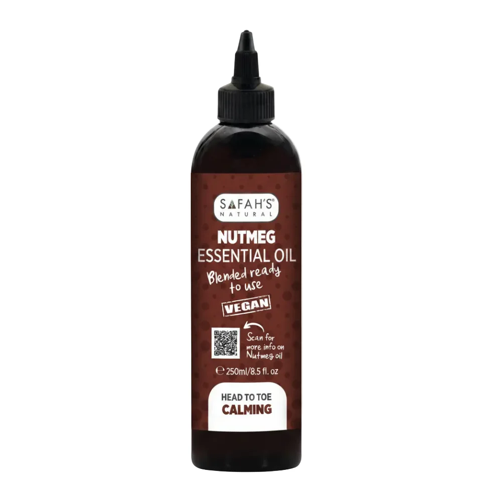 Nutmeg Essential Oil 250ml | Warm Aromatherapy Stress Relief & Muscle Oil