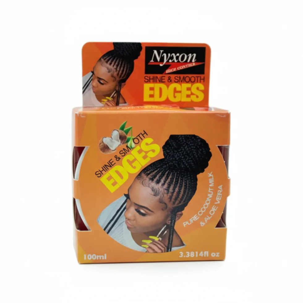 Nyxon Shine N Smooth Edges Gel 100ml | Strong Hold Coconut & Aloe