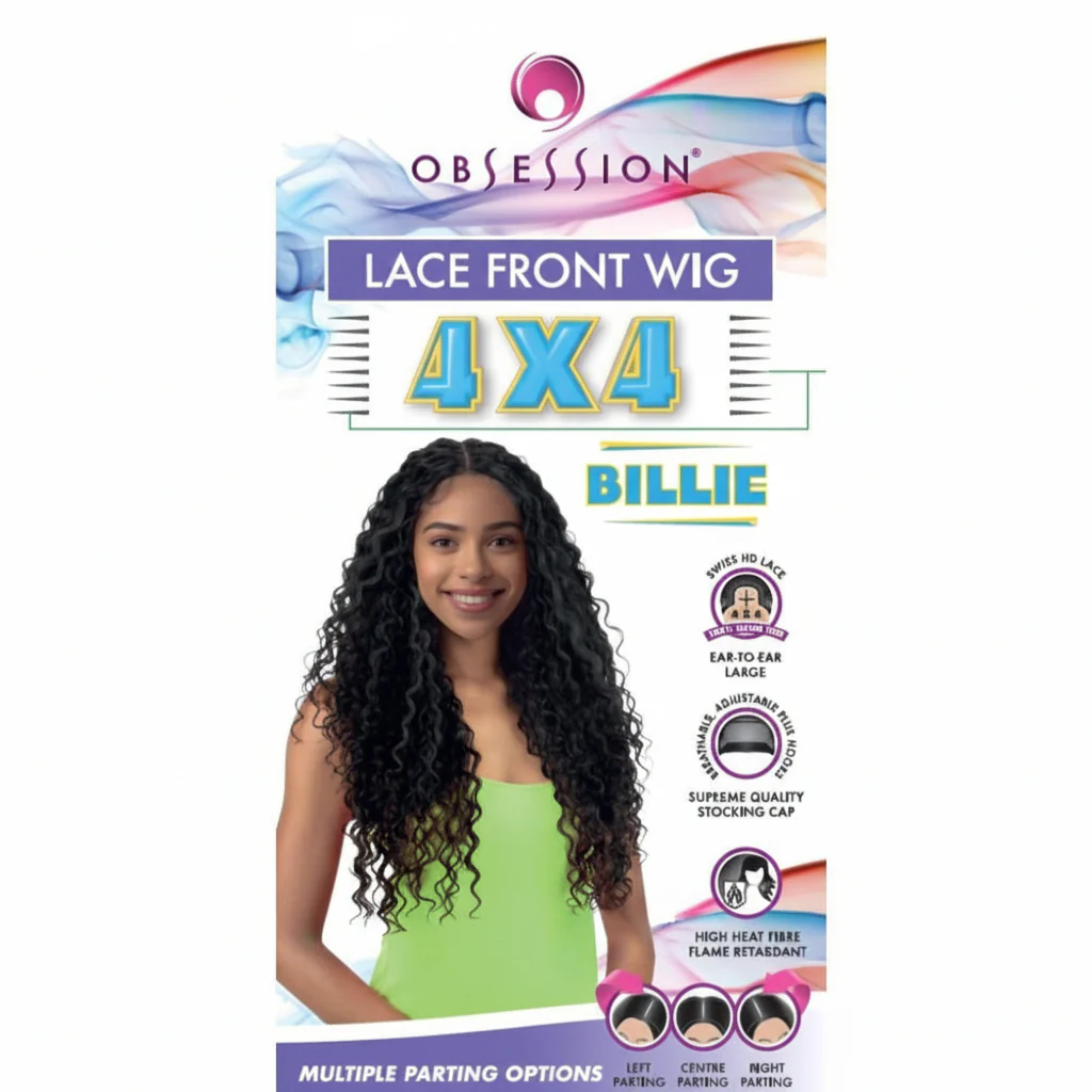Obsession Synthetic Swiss HD 4x4 Lace Front Free Part Curly Hair Wig - BILLIE