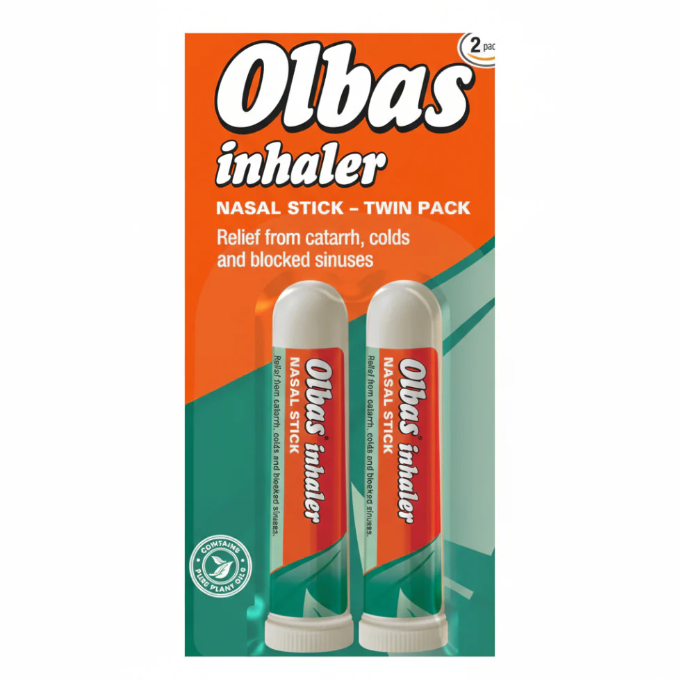 Olbas Nasal Inhaler Pack of 2 | Relief from Cold, Catarrh & Blocked Nose