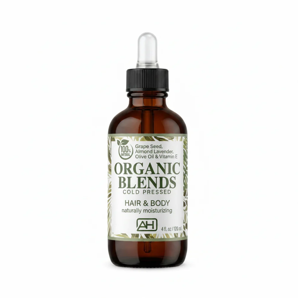 Absolute Hot Organic Blends Cold Pressed Hair & Body Oil 4oz | Nourish & Glow