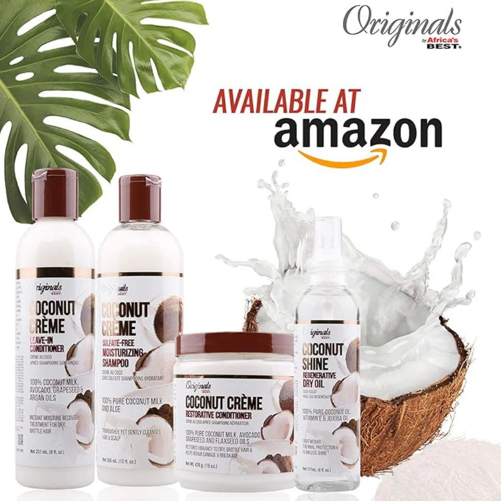 Africa’s Best Coconut Creme Sulfate-Free Moisturizing Shampoo 355ml | Hydrate & Nourish - Image 2