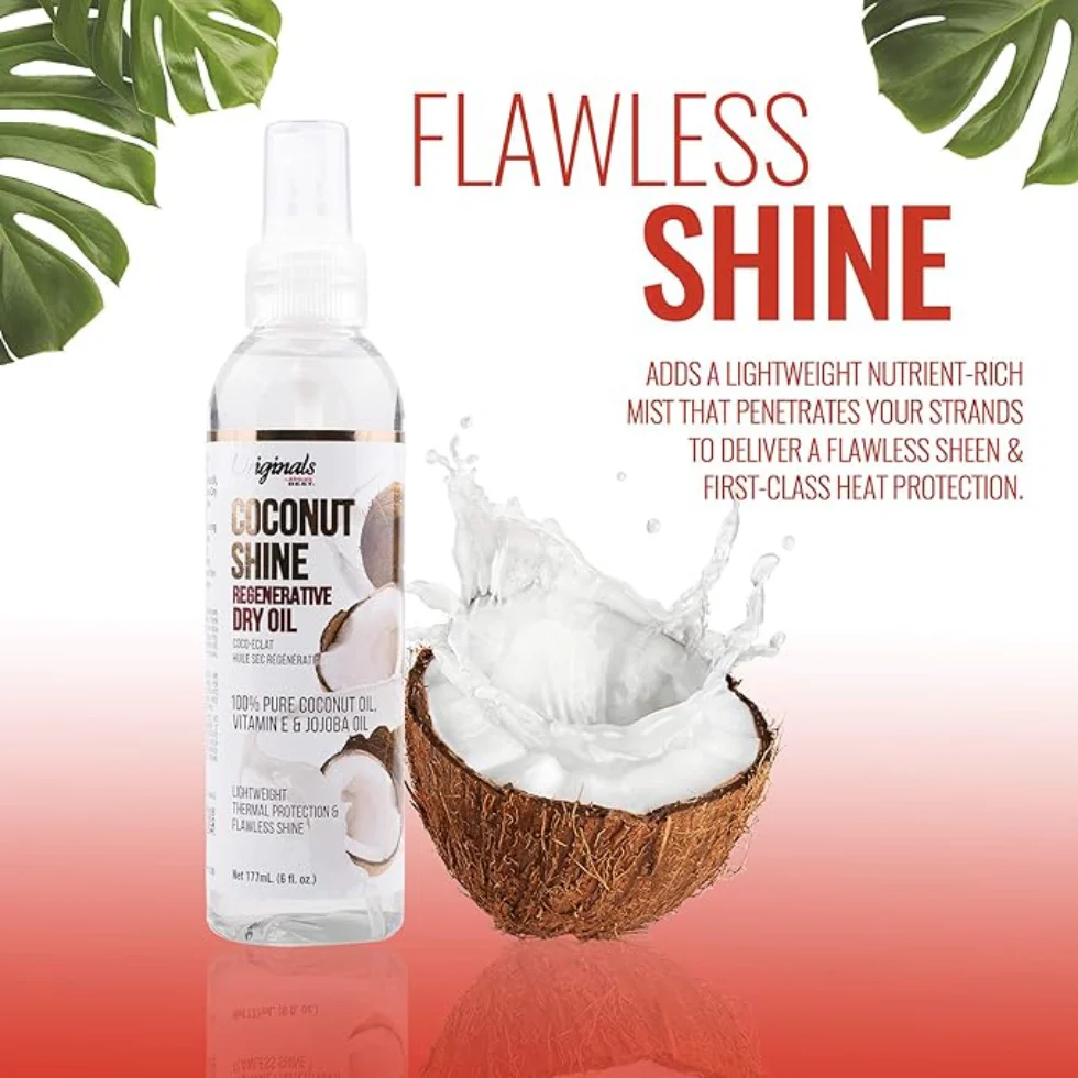 Africa's Best Coconut Shine Regenerative Dry Oil 177ml | Smooth & Protect Hair - Image 3