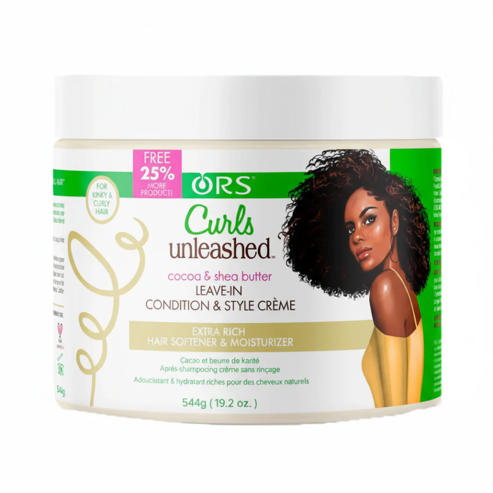 ORS Curls Unleashed Cocoa & Shea Leave-In & Style Creme 567g | Soft Curls