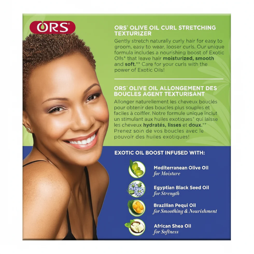 ORS Olive Oil Curl Stretching Texturizer Kit | Smooth Define & Elongate Curls - Image 2