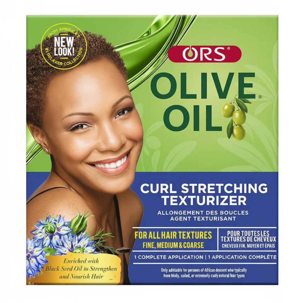ORS Olive Oil Curl Stretching Texturizer Kit | Smooth Define & Elongate Curls - Image 3