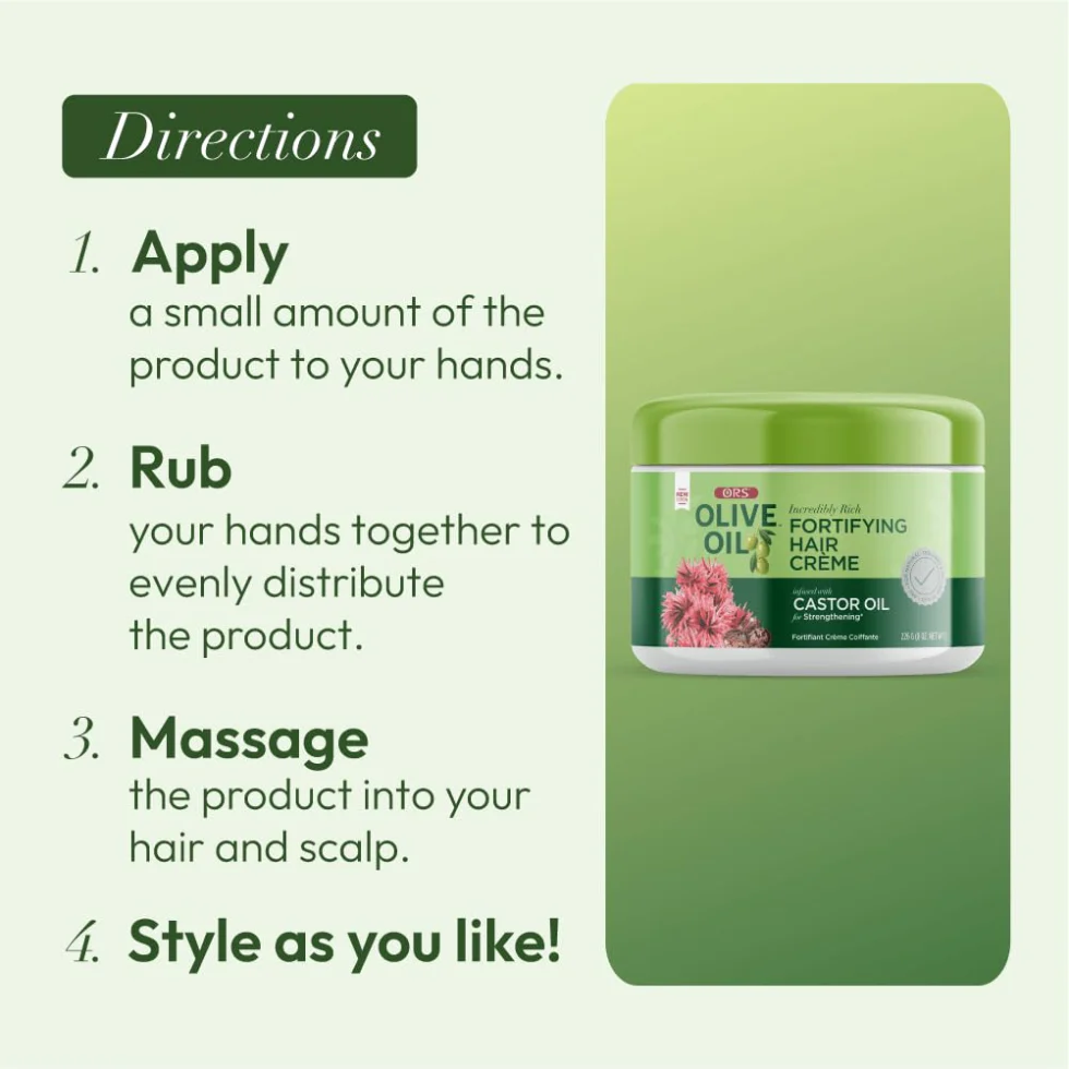 ORS Olive Oil Fortifying Hair Creme 170g | Castor Oil Strengthening Care - Image 2