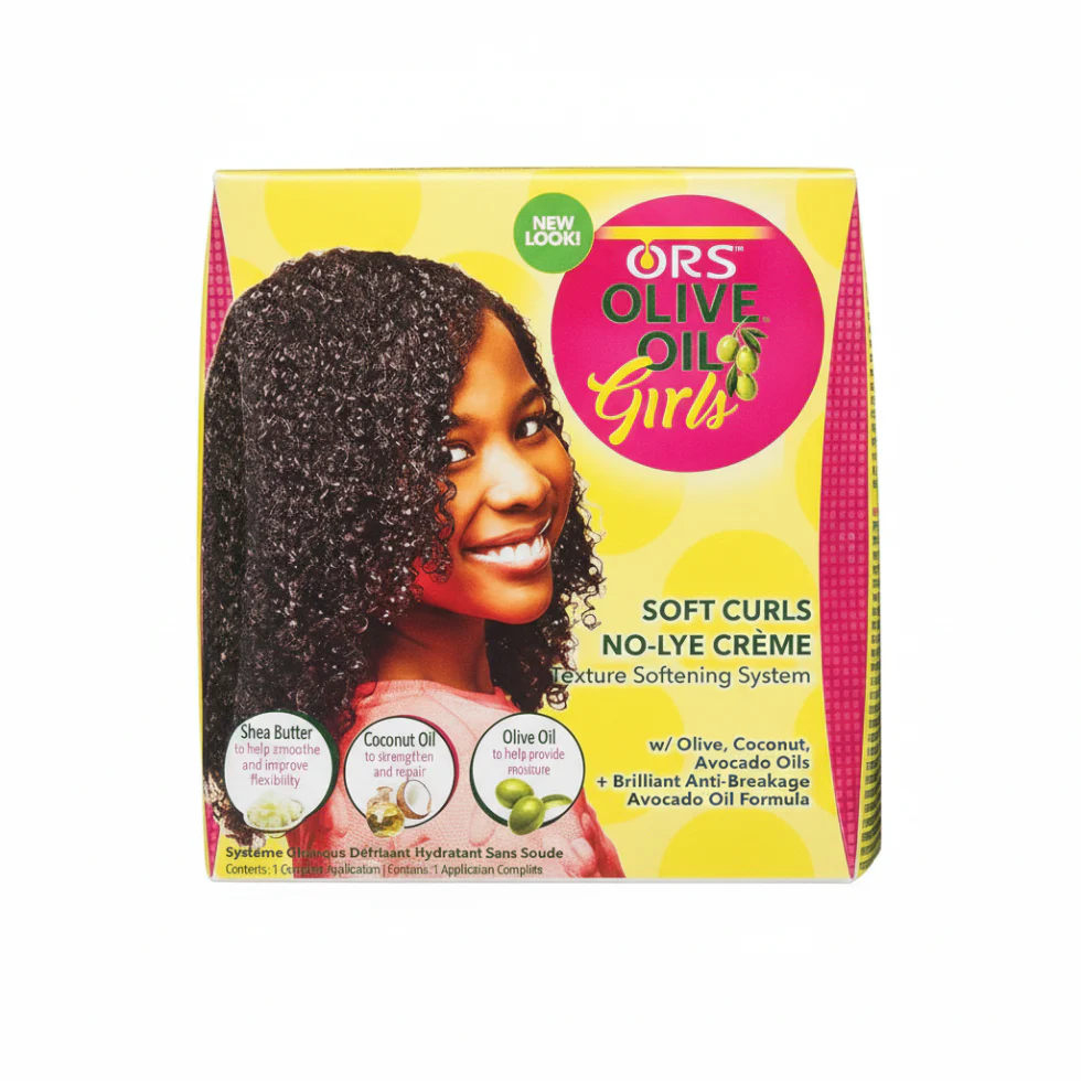 ORS Olive Oil Girls Soft Curls No-Lye System | Curl Softening Kit for Manageability