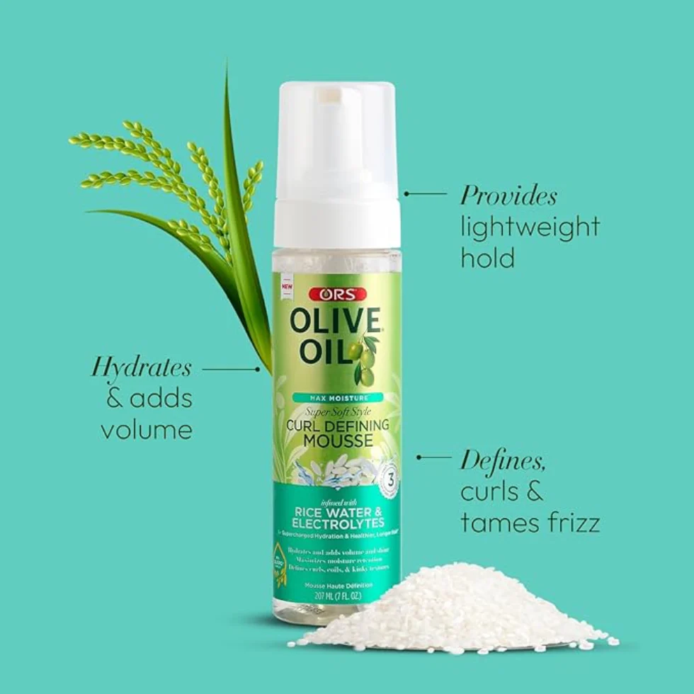 ORS Olive Oil Curl Defining Mousse 207ml | Hydrate Define & Revitalize - Image 2
