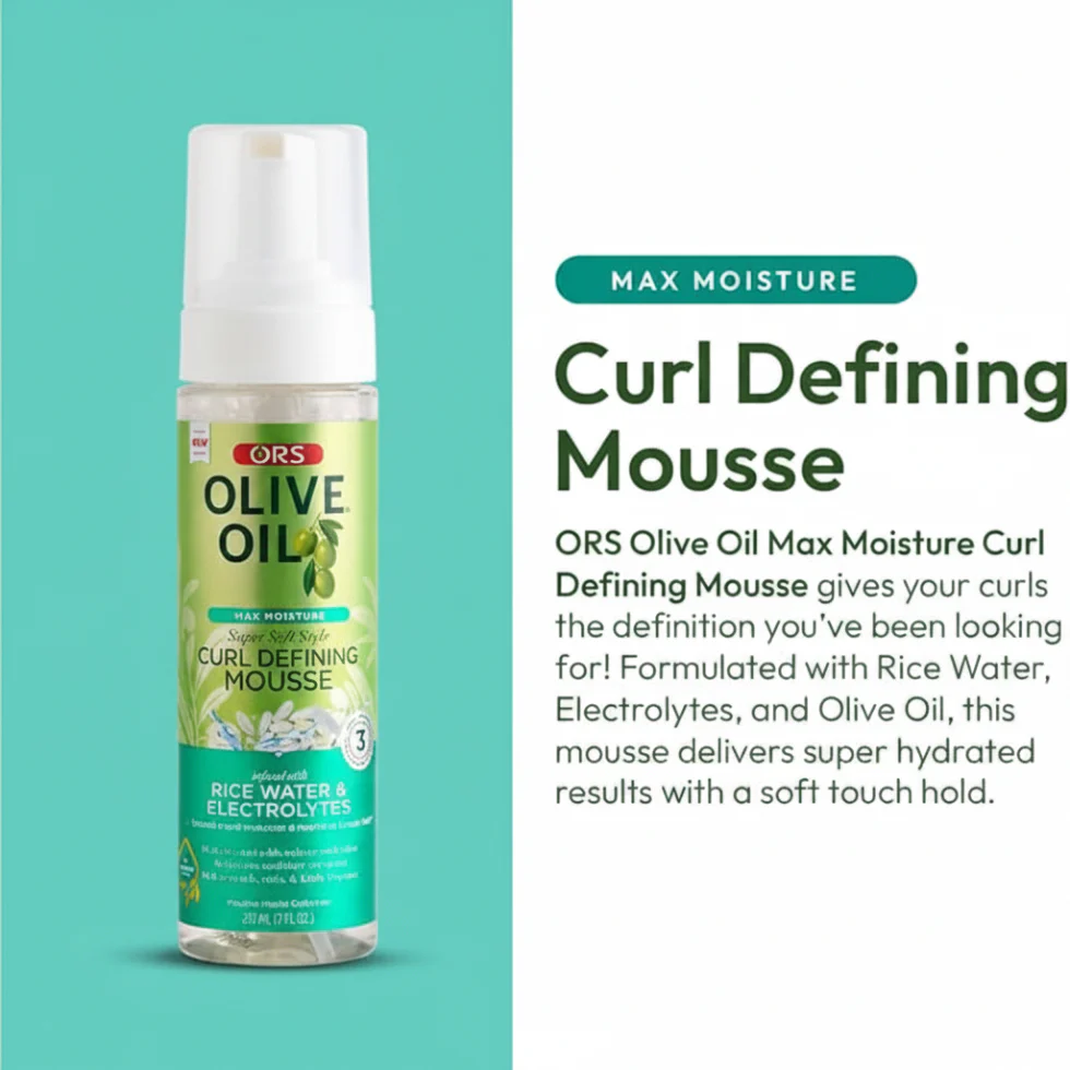 ORS Olive Oil Curl Defining Mousse 207ml | Hydrate Define & Revitalize - Image 4