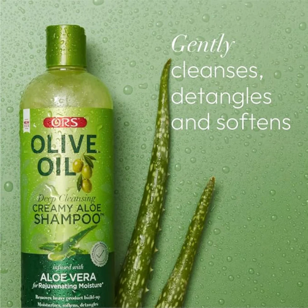 ORS Olive Oil Aloe Shampoo 370ml | Hydrating Cleanse & Moisture Care - Image 4