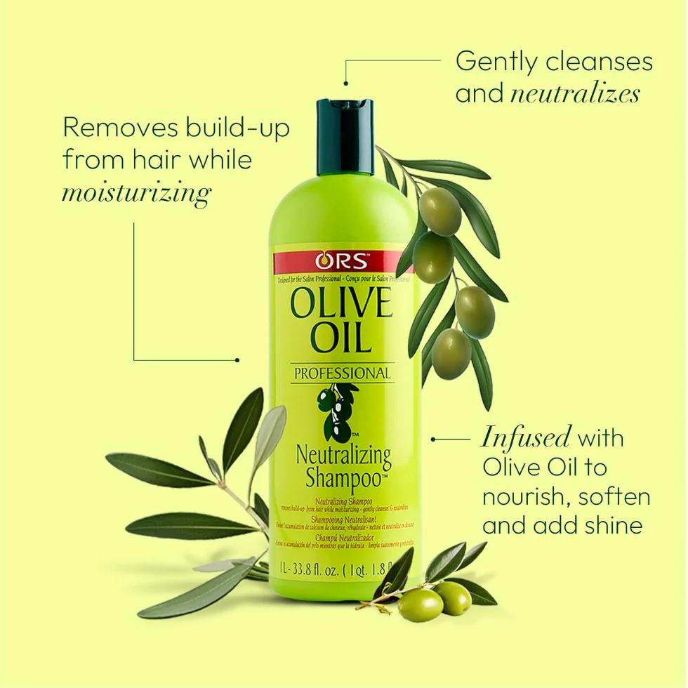 ORS Olive Oil Neutralizing Shampoo 1L | Nourish, Soften & Shine Hair - Image 5