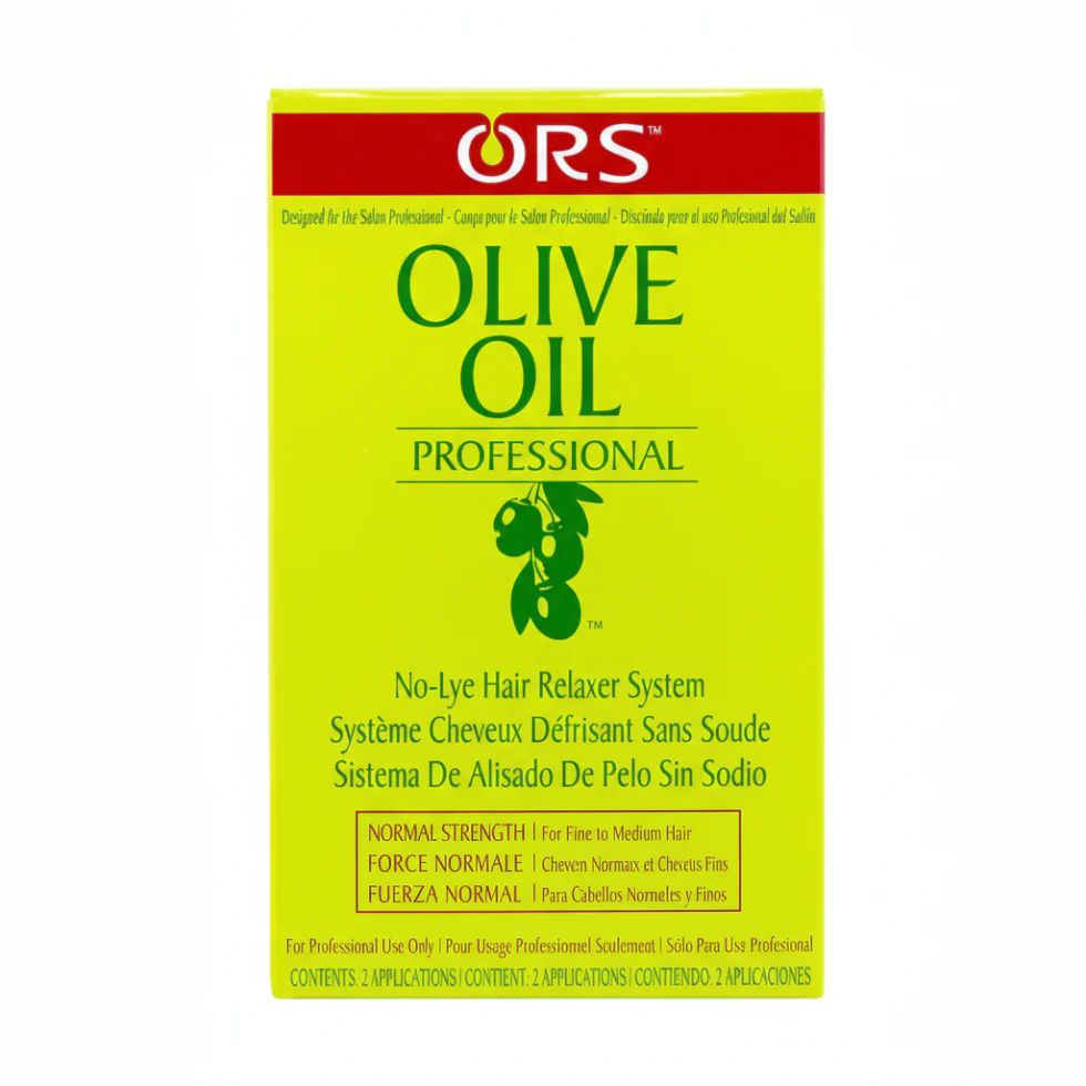 ORS Olive Oil No-Lye Relaxer Normal Kit | 2 Applications Smooth Straight Hair