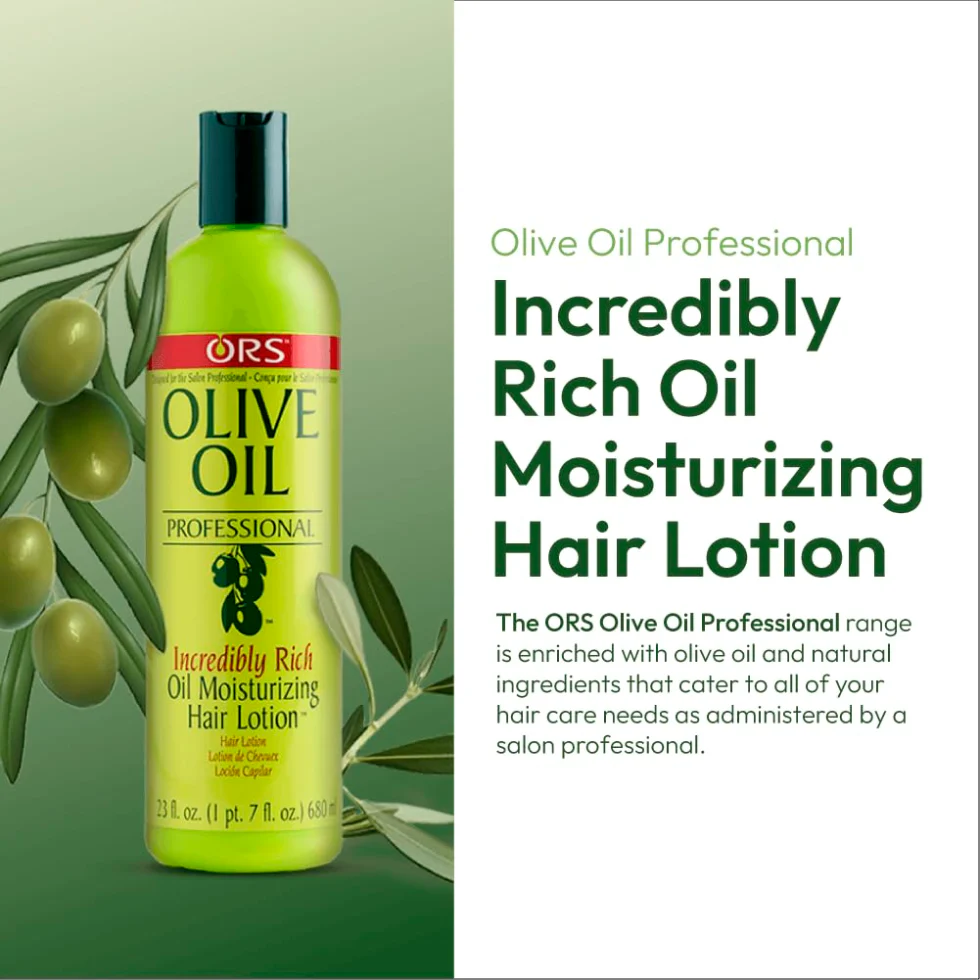 ORS Olive Oil Moisturizing Hair Lotion 680ml | Heat Protect & Shine - Image 4