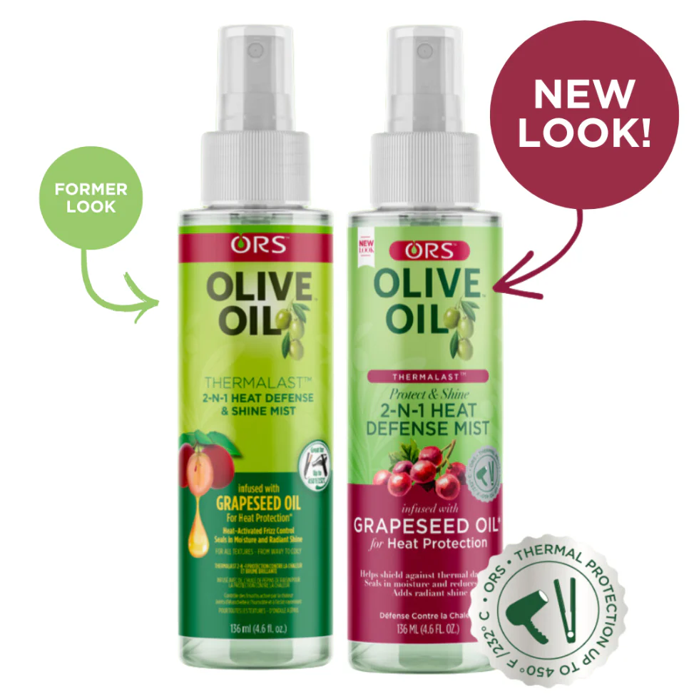 ORS Olive & Grapeseed Thermalast Heat Defense Mist 136ml | Shine Protection - Image 3