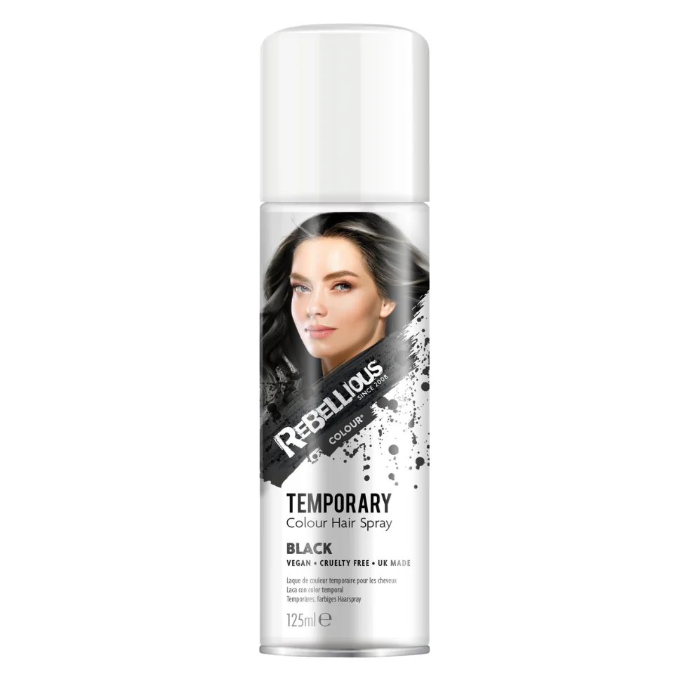 Paint Glow Black Hair Colour Spray 125ml | Temporary Black Hair Spray