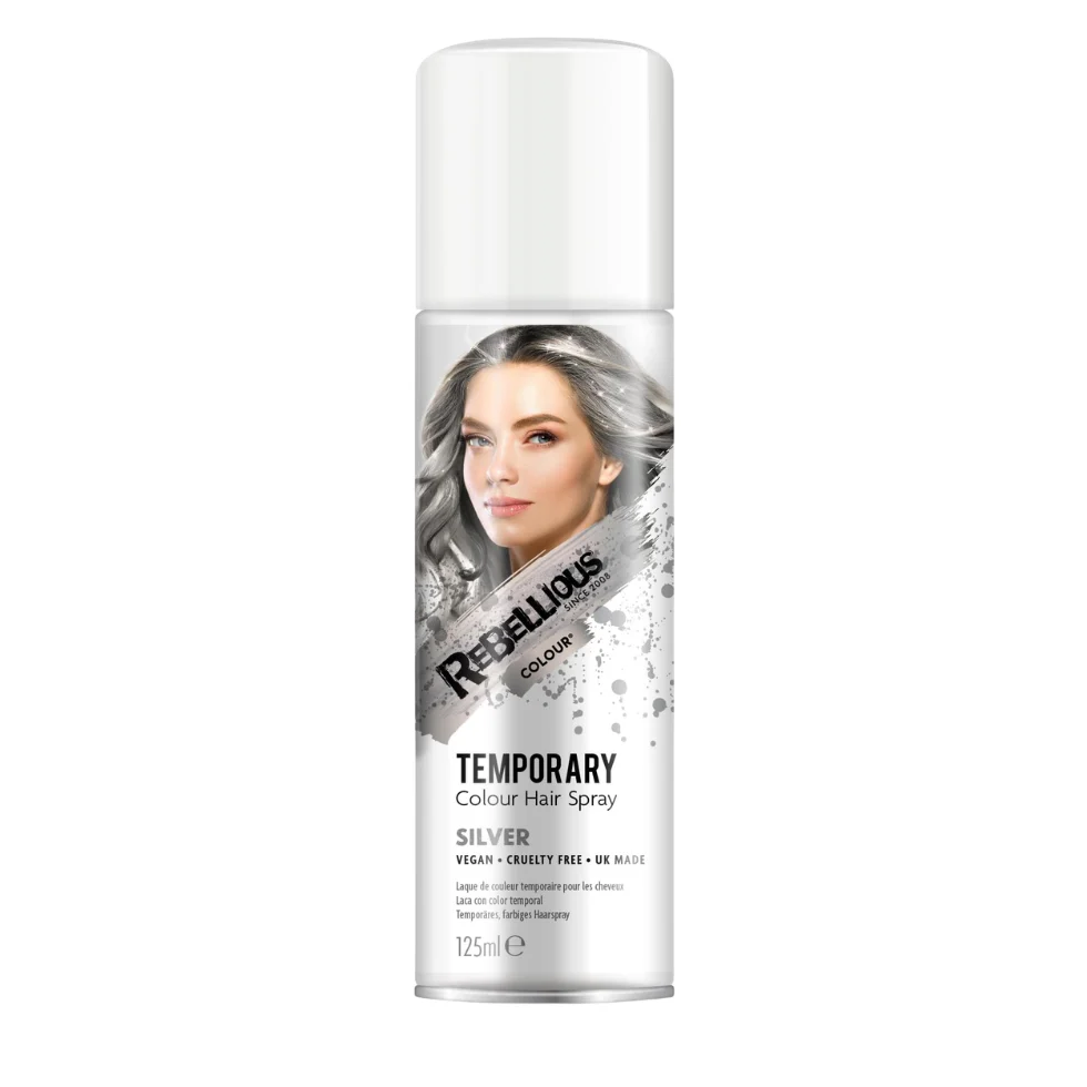 Paint Glow Silver Hair Colour Spray 125ml | Temporary Silver Hair Spray