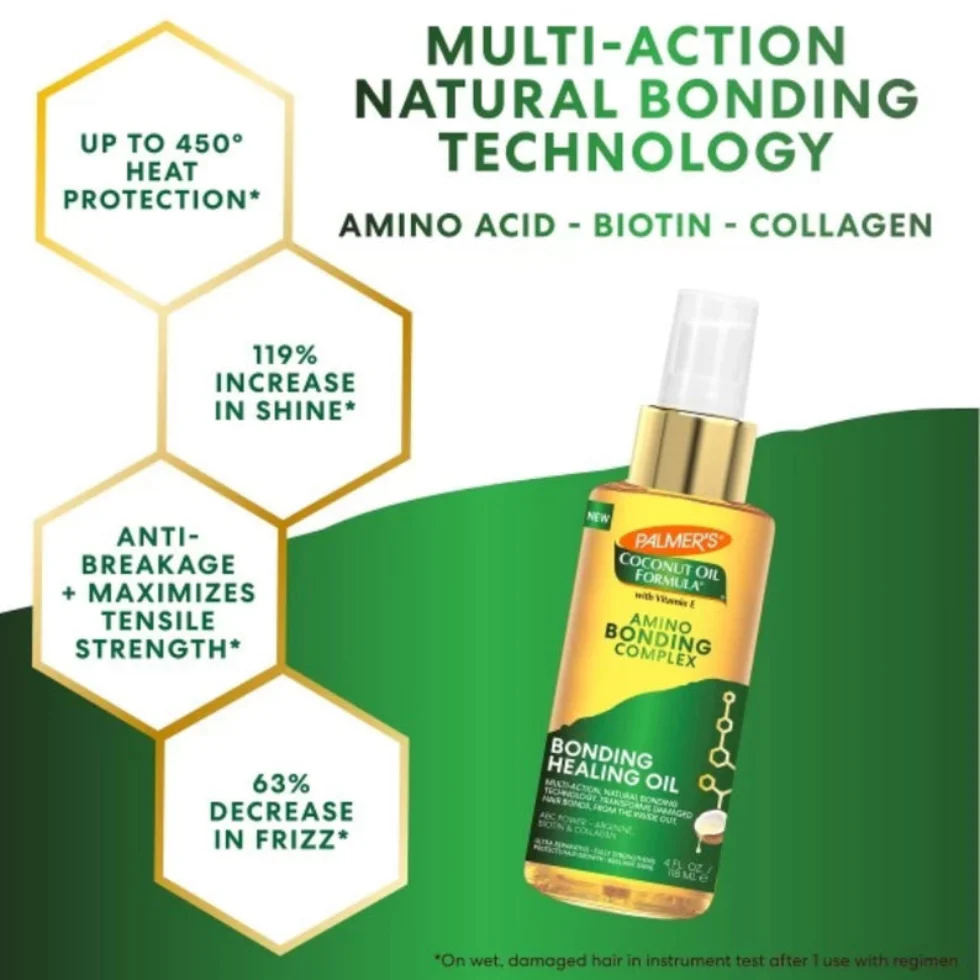 Palmers Amino Bonding Healing Oil 118ml | Repair, Protect & Shine Hair - Image 4